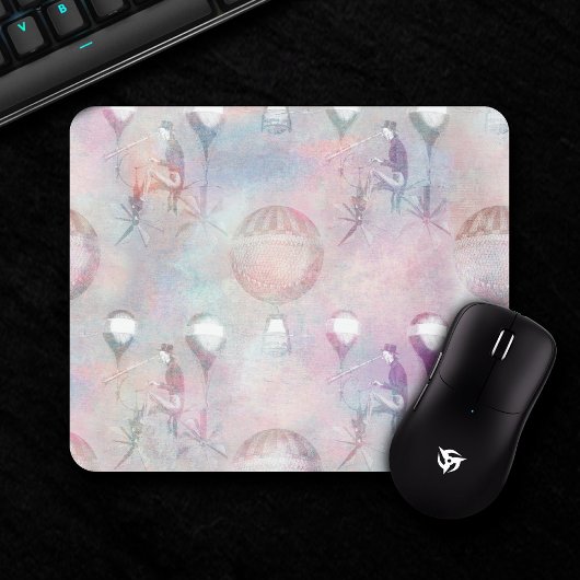 Steampunk Heißluftballons | Vintage feminin Mousepad