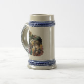 Steampunk-Held - Eine Collage Bierglas (Vorderseite Links)