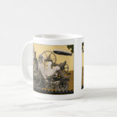 Steampunk Heldin Kaffeetasse (Vorderseite Links)
