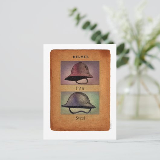 Steampunk Helmets Postkarte (Stehend Vorderseite)
