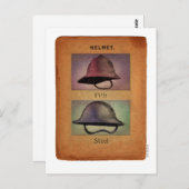 Steampunk Helmets Postkarte (Vorne/Hinten)