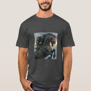 Steampunk-Hengst-Nachtkreatur-Reiter T-Shirt