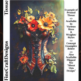 Steampunk-Herbstfloral Baskisch DF7RF-Decoupage Seidenpapier