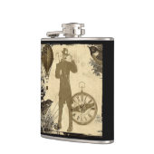 Steampunk-Herr-Kollage-Hip-Flask Flachmann (Links)