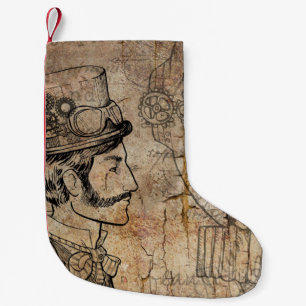 Steampunk Herr-Retro Gänge Kleiner Weihnachtsstrumpf