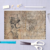 Steampunk Herr-Retro Gänge Seidenpapier (Handwerk)