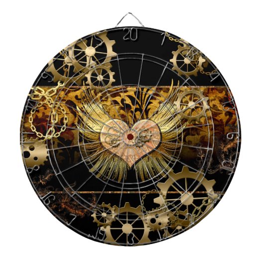 Steampunk-Herz Dartscheibe (vorne)