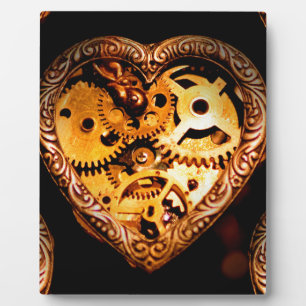 Steampunk-Herz Fotoplatte