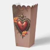 Steampunk Herz mit Blume. Geschenkschachtel (Rückseite)