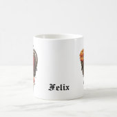 Steampunk Herz mit Blume. Kaffeetasse (Mittel)