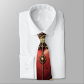 Steampunk Herz mit Blume. Krawatte (Gebunden)