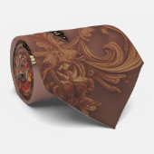 Steampunk Herz mit Blume. Krawatte (Gerollt)