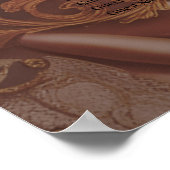 Steampunk Herz mit Blume Poster (Ecke)