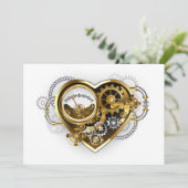 Steampunk-Herz mit Manometer (Stehend Vorderseite)