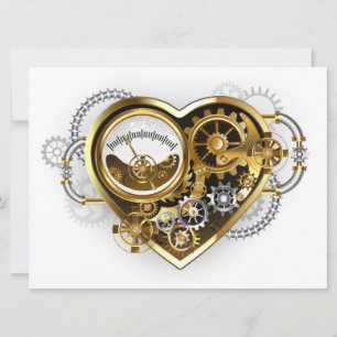 Steampunk-Herz mit Manometer Ankündigung