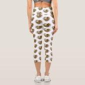 Steampunk-Herz mit Manometer Capri Leggings (Rückseite)