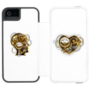 Steampunk-Herz mit Manometer Incipio Watson™ iPhone 5 Geldbörsen Hülle