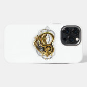 Steampunk-Herz mit Manometer iPhone Hülle (Rückseite (Horizontal))
