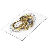 Steampunk-Herz mit Manometer Notizblock (angewinkelt)