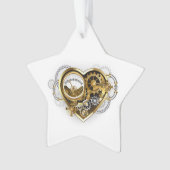 Steampunk-Herz mit Manometer Ornament (Vorderseite)