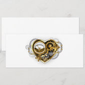 Steampunk-Herz mit Manometer Save The Date (Vorne/Hinten)