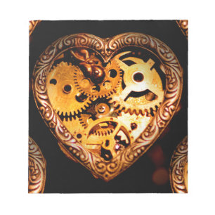 Steampunk-Herz Notizblock