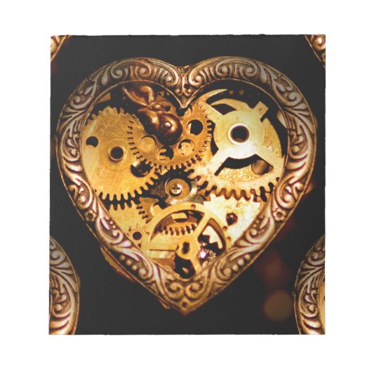 Steampunk-Herz Notizblock (Vorderseite)