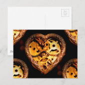 Steampunk-Herz Postkarte (Vorne/Hinten)