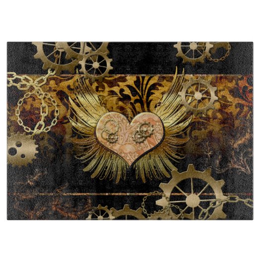 Steampunk-Herz Schneidebrett (Vorderseite)