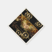 Steampunk-Herz Serviette (Ecke)