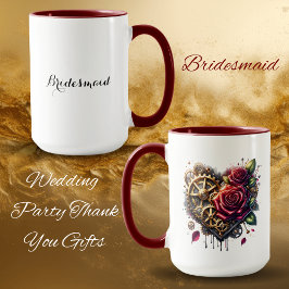 Steampunk Herz und Rose | Bridesmaid Tasse