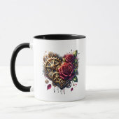 Steampunk Herz und Rose | Trauzeugin Tasse (Links)