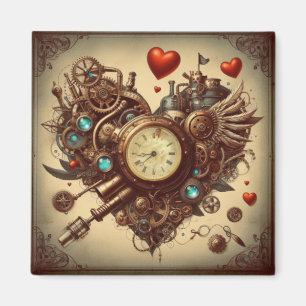Steampunk-Herz/Valentinstag Magnet