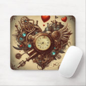 Steampunk-Herz/Valentinstag Mousepad (Mit Mouse)