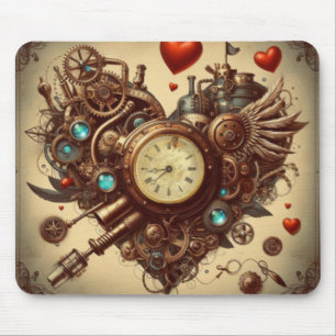 Steampunk-Herz/Valentinstag Mousepad