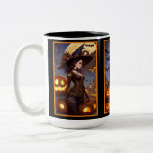 Steampunk Hexes Zweifarbige Tasse (Links)
