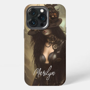 Steampunk Hide Your Eyes Original Kunstwerk iPhone 13 Pro Hülle