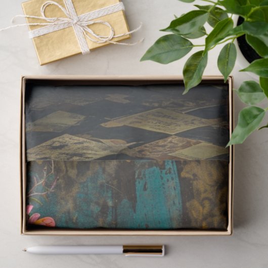 Steampunk Highland in Pink Sessel Decoupage Seidenpapier (Geschenk)