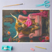 Steampunk Highland in Pink Sessel Decoupage Seidenpapier (Basteln)