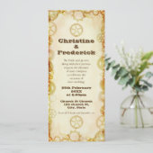 Steampunk Hochzeit, 4"" Einladung x9.25 (Stehend Vorderseite)