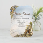 Steampunk Hochzeit am Brautparty Einladung (Stehend Vorderseite)