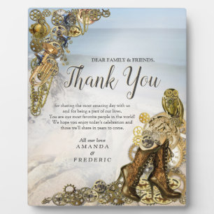 Steampunk Hochzeit am Meer Fotoplatte