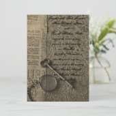 Steampunk Hochzeit Einladungen (Stehend Vorderseite)