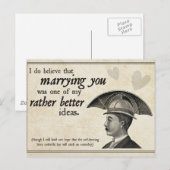 Steampunk-Hochzeit Postkarte (Vorne/Hinten)
