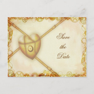 Steampunk-Hochzeit, Postkarte zur Vorabanzeige