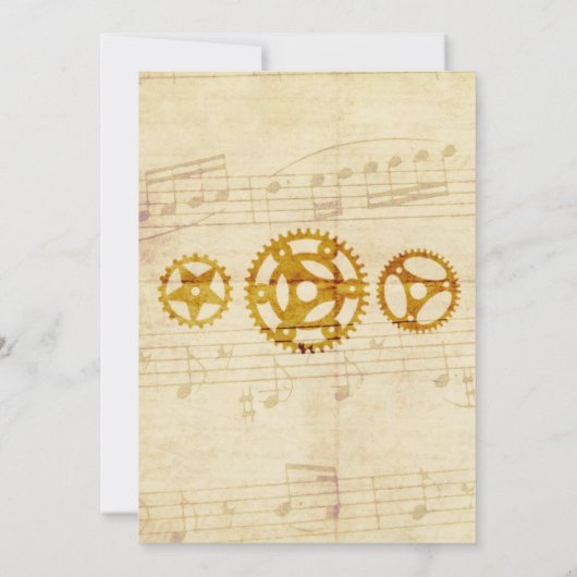 Steampunk Hochzeits-Einladung Einladung (Rückseite)