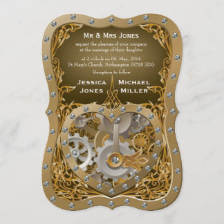 Steampunk-Hochzeitseinladung Einladung