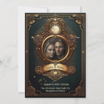 Steampunk-Hochzeitseinladung