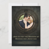 Steampunk-Hochzeitsfotografie Einladung (Vorderseite)