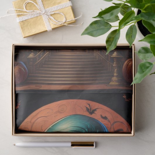 Steampunk Holloween Ghoul mit Kürbispflaster Seidenpapier (Geschenk)